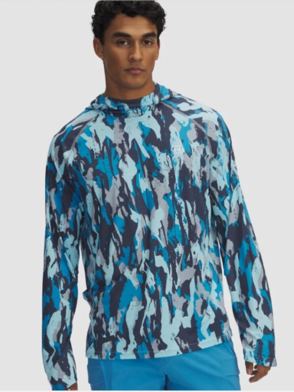 Under Armour Fish Elite Printed Sun UV Protection Water Shirt L NWT